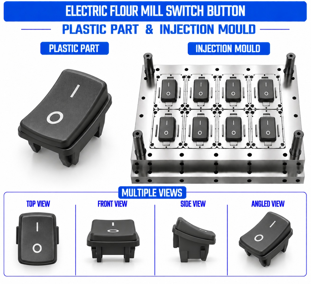 Electric Flour Mill Plastic Switch Button Mould and Moulding Service